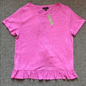 NWT J.Crew Pink Linen Top